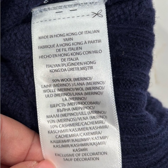 NWT Polo Ralph Lauren Wool/Cashmere blend Navy Men’s sweater XL - Picture 4 of 5